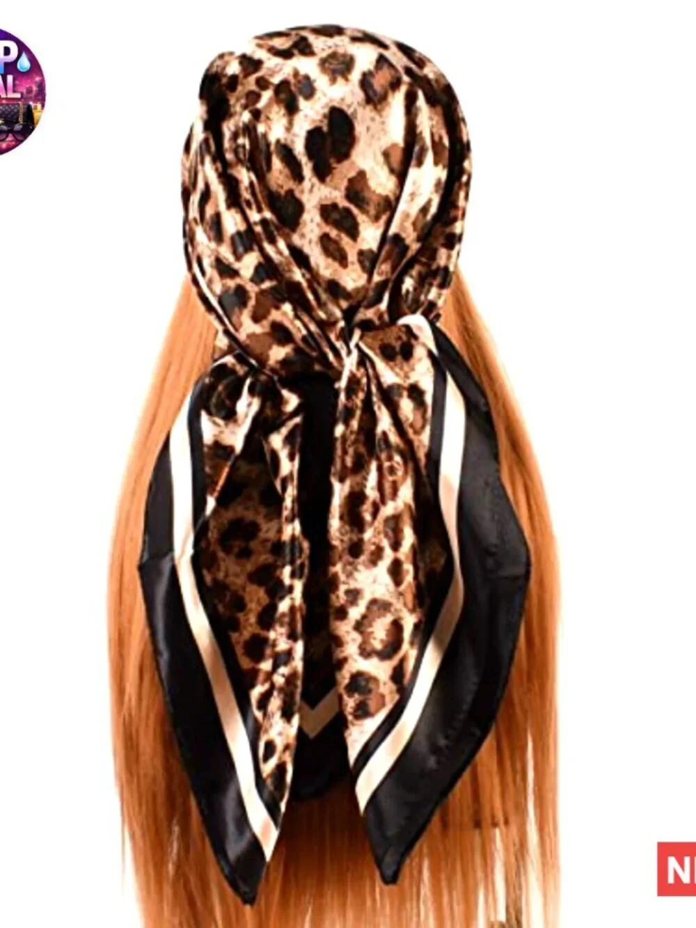 Large Square Silk Like Hair Scarf Head Wrap Satin Bandana